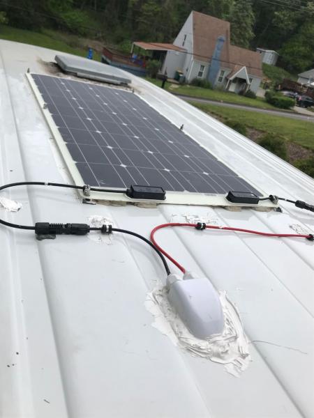 Van Roof Solar Panel - Added roof top solar panel.  Installation was per the YouTube channel "RV with Tito".