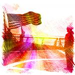 FlagLowering Charcoal Sketch Color Explosion FX