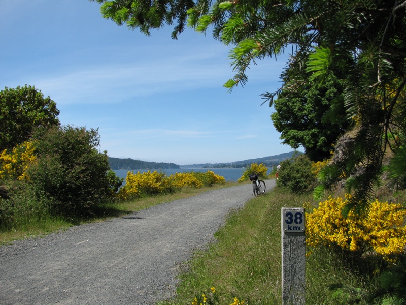The Galloping Goose Regional Trail is a 55-kilometre multi-use trail between Victoria and Sooke, British Columbia.