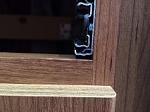 Unsupported drawer glide prone to drooping and causing drawer latch to not catch.