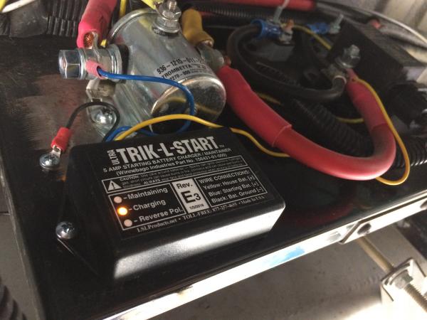 Trik-L-Start added to maintain chassis battery while plugged in.