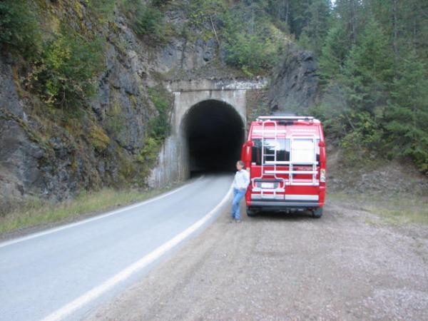 Another RR tunnel on NF-456. These tunnels are part of the old Milwaukee Road and some are on the bicycle only trail known as the Route of the Hiawatha.