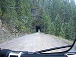 One of six old RR tunnels on NF-456 as seen from inside the RV.
