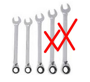 3 of 5 wrenches