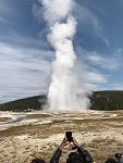 Old Faithful erupted just minutes after our arrival.  A classic Yellowstone moment.
